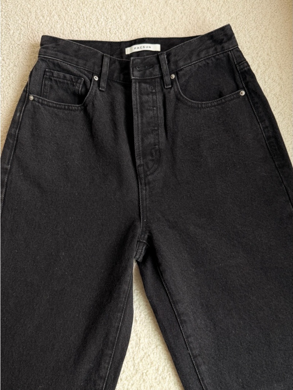 PacSun Black High-Rise Button-Fly Jeans